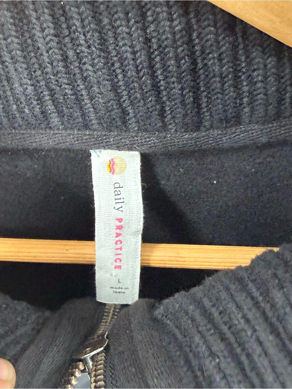Daily Practice Anthropologie Indy Grab Pullover Sweatshirt Black Size L - Picture 10 of 11